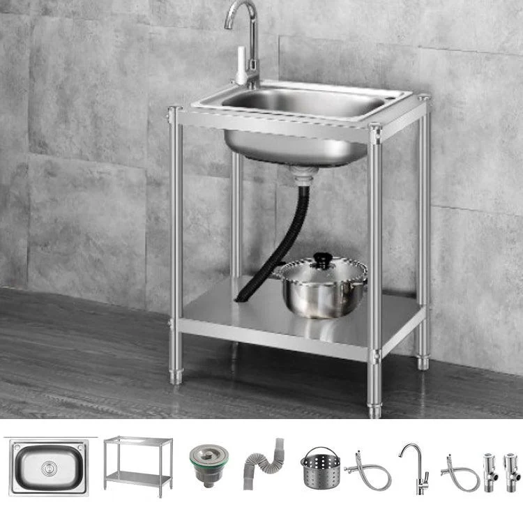 Contemporary Style Kitchen Sink Stainless Steel All-in-one Kitchen Sink -Bathlova