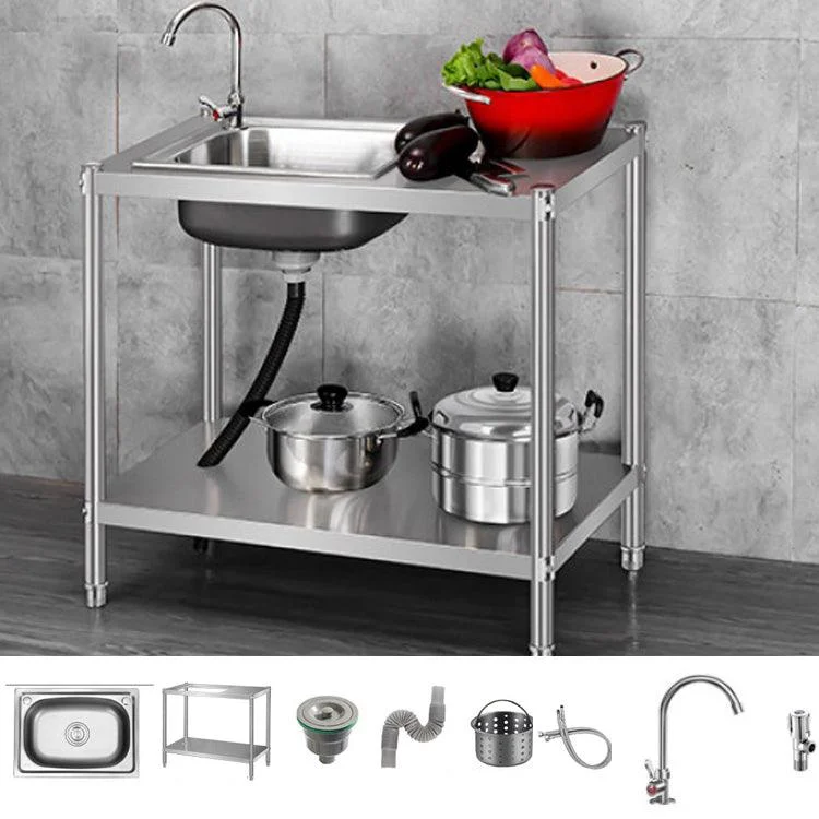 Contemporary Style Kitchen Sink Stainless Steel All-in-one Kitchen Sink -Bathlova