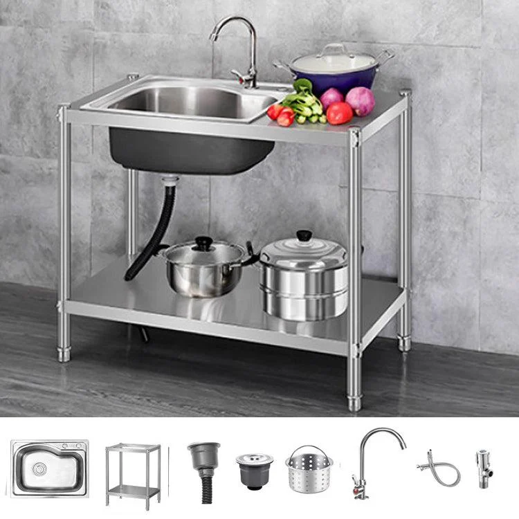 Contemporary Style Kitchen Sink Stainless Steel All-in-one Kitchen Sink -Bathlova