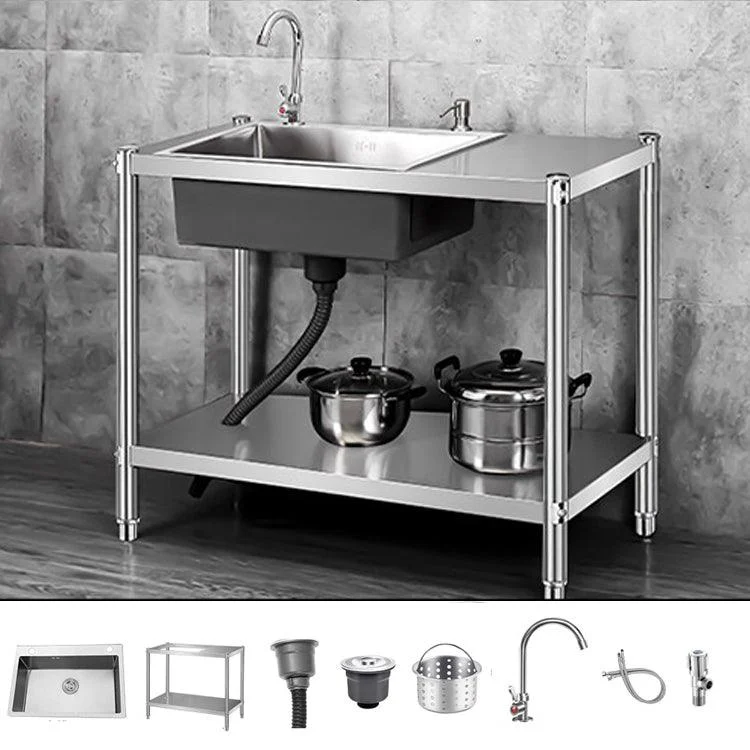 Contemporary Style Kitchen Sink Stainless Steel All-in-one Kitchen Sink -Bathlova