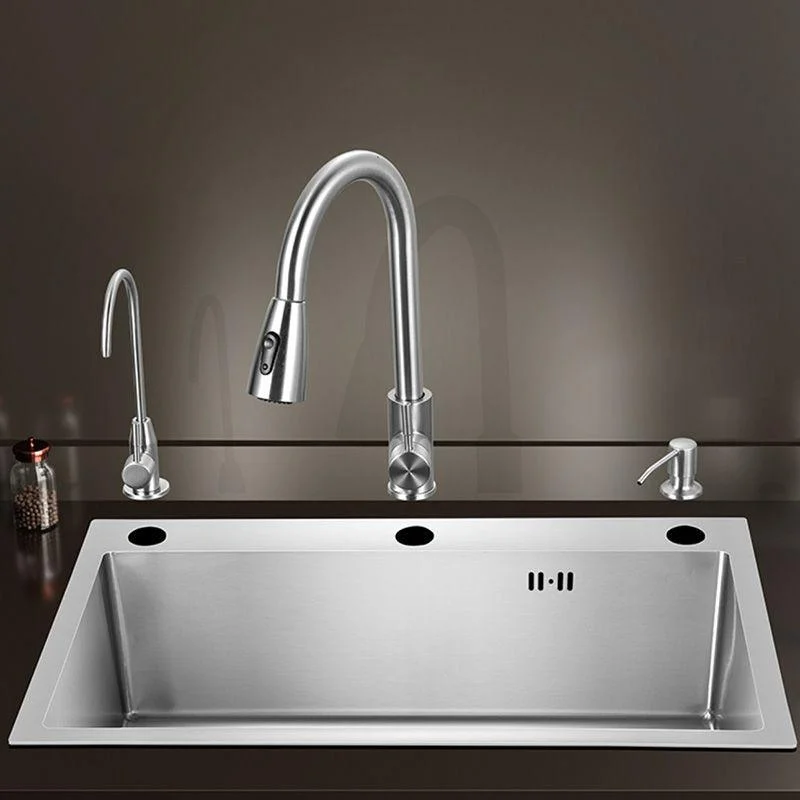 Contemporary Style Kitchen Sink Stainless Steel Colorfast Drop-In Kitchen Sink -Bathlova