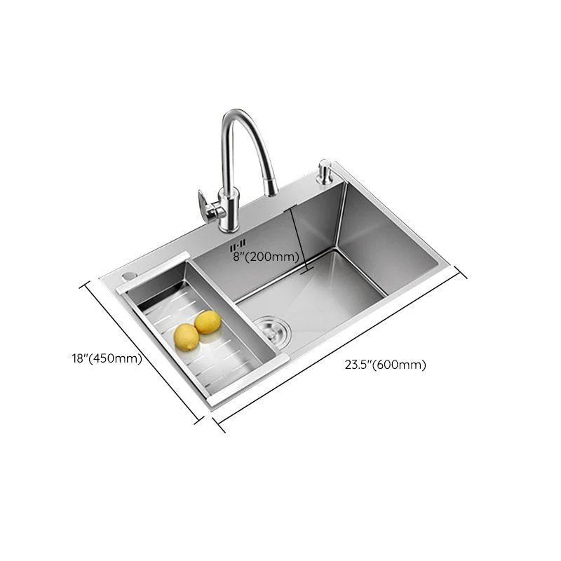 Contemporary Style Kitchen Sink Stainless Steel Colorfast Drop-In Kitchen Sink -Bathlova