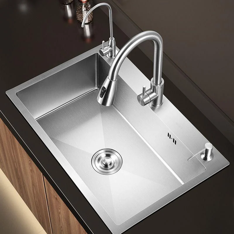 Contemporary Style Kitchen Sink Stainless Steel Colorfast Drop-In Kitchen Sink -Bathlova