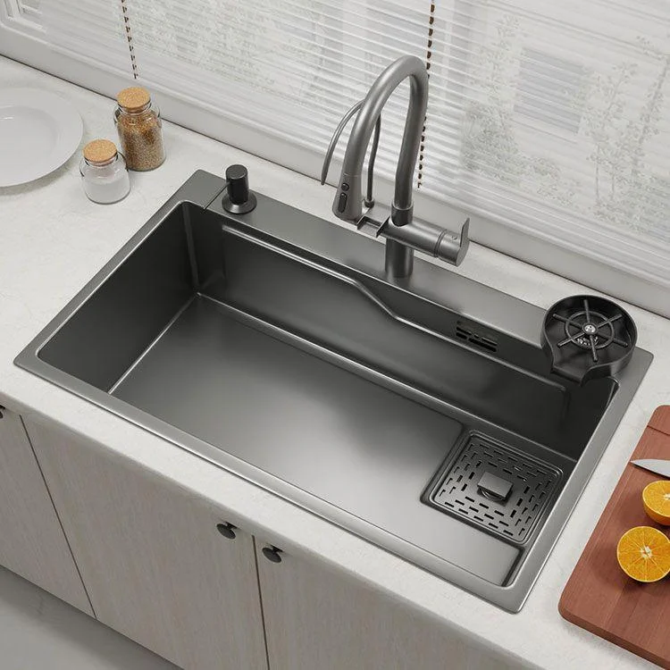 Contemporary Style Kitchen Sink Stainless Steel Corrosion Resistant Kitchen Sink -Bathlova