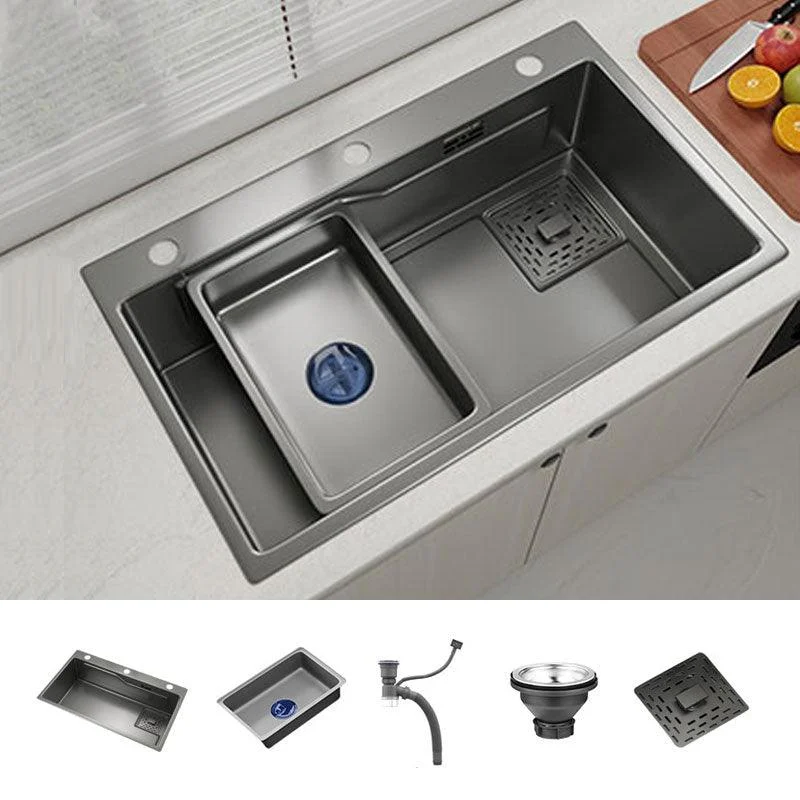 Contemporary Style Kitchen Sink Stainless Steel Corrosion Resistant Kitchen Sink -Bathlova