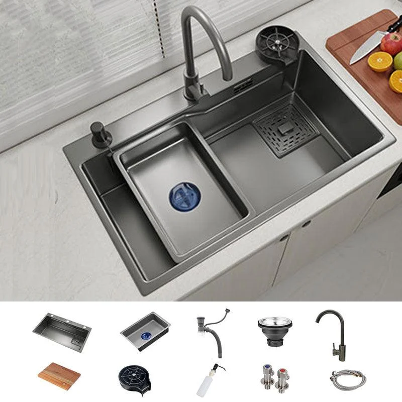 Contemporary Style Kitchen Sink Stainless Steel Corrosion Resistant Kitchen Sink -Bathlova