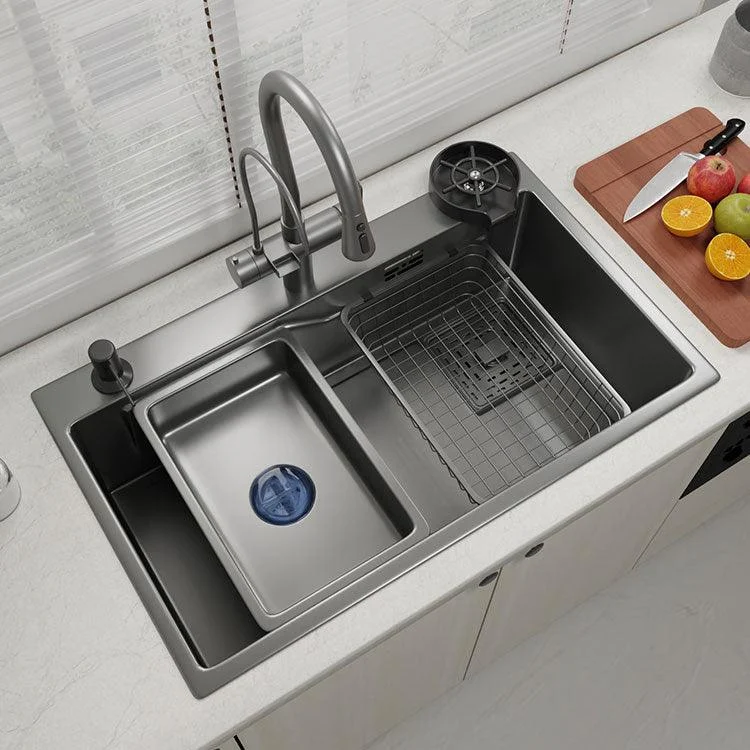 Contemporary Style Kitchen Sink Stainless Steel Corrosion Resistant Kitchen Sink -Bathlova