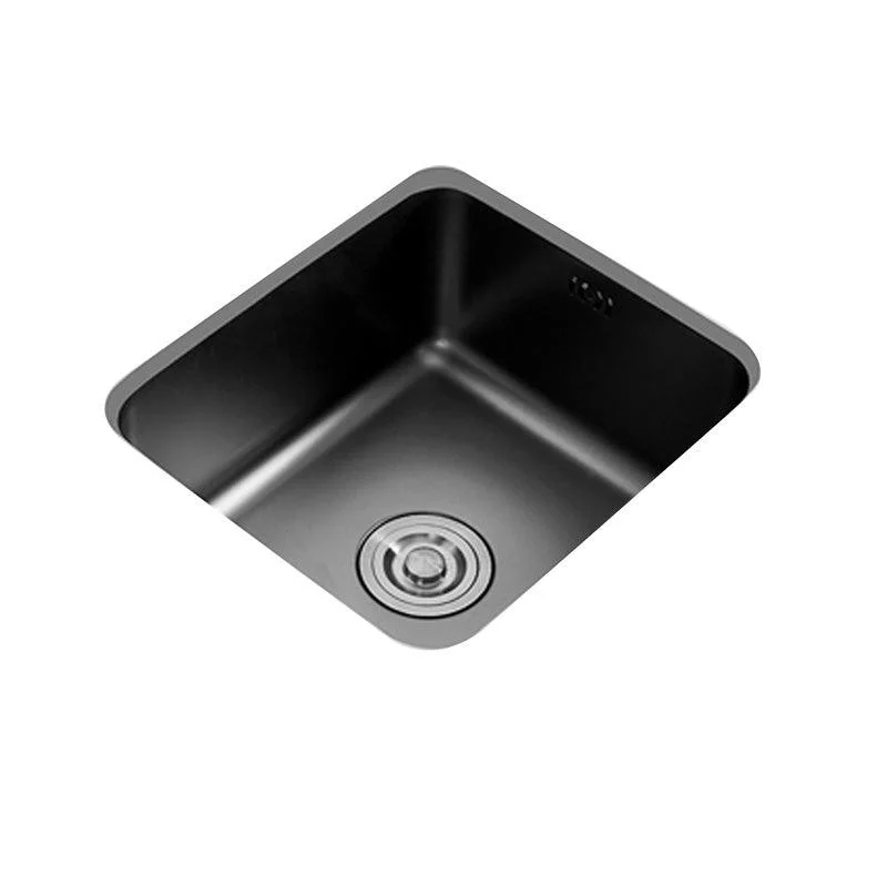 Contemporary Style Kitchen Sink Stainless Steel Dirt Resistant 1 Holes Kitchen Sink -Bathlova