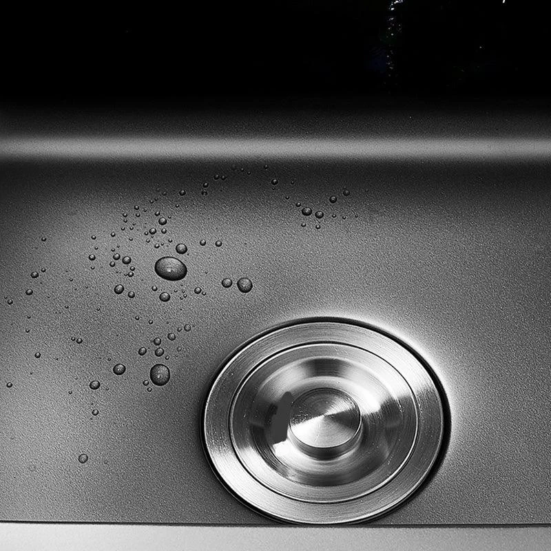 Contemporary Style Kitchen Sink Stainless Steel Dirt Resistant 1 Holes Kitchen Sink -Bathlova