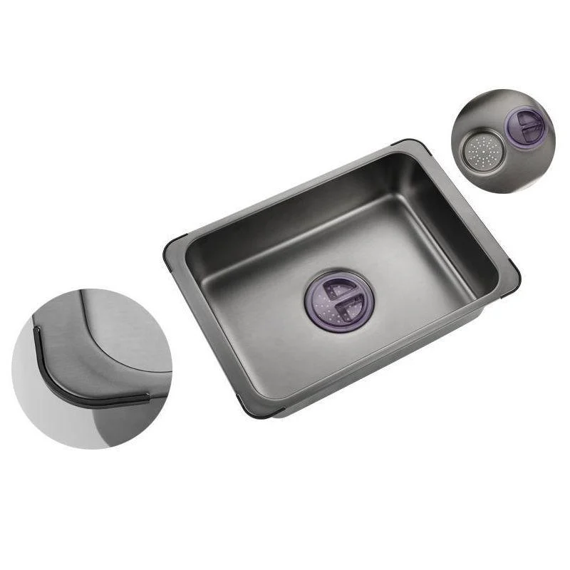 Contemporary Style Kitchen Sink Stainless Steel Drop-In Kitchen Sink with Tap -Bathlova