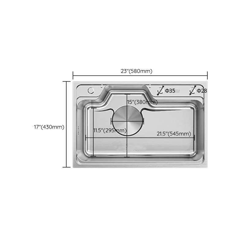 Contemporary Style Kitchen Sink Stainless Steel Drop-In Rustproof Kitchen Sink -Bathlova