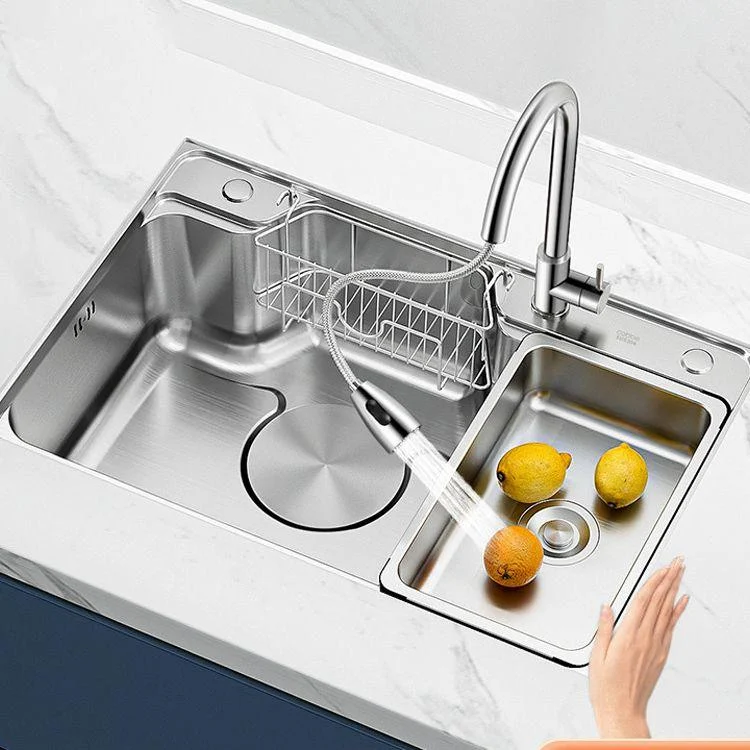 Contemporary Style Kitchen Sink Stainless Steel Drop-In Rustproof Kitchen Sink -Bathlova