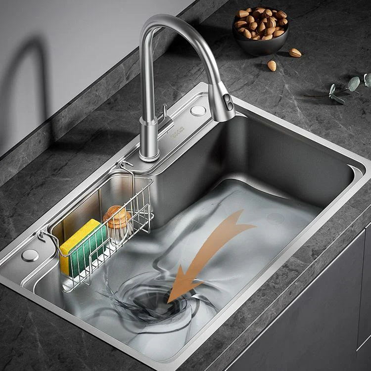 Contemporary Style Kitchen Sink Stainless Steel Drop-In Rustproof Kitchen Sink -Bathlova