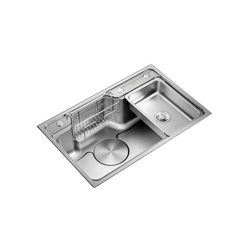 Contemporary Style Kitchen Sink Stainless Steel Drop-In Rustproof Kitchen Sink -Bathlova