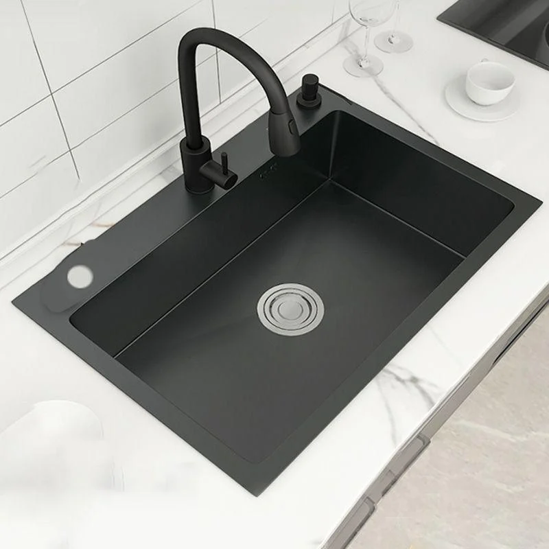 Contemporary Style Kitchen Sink Stainless Steel Fade Resistant Drop-In Kitchen Sink -Bathlova