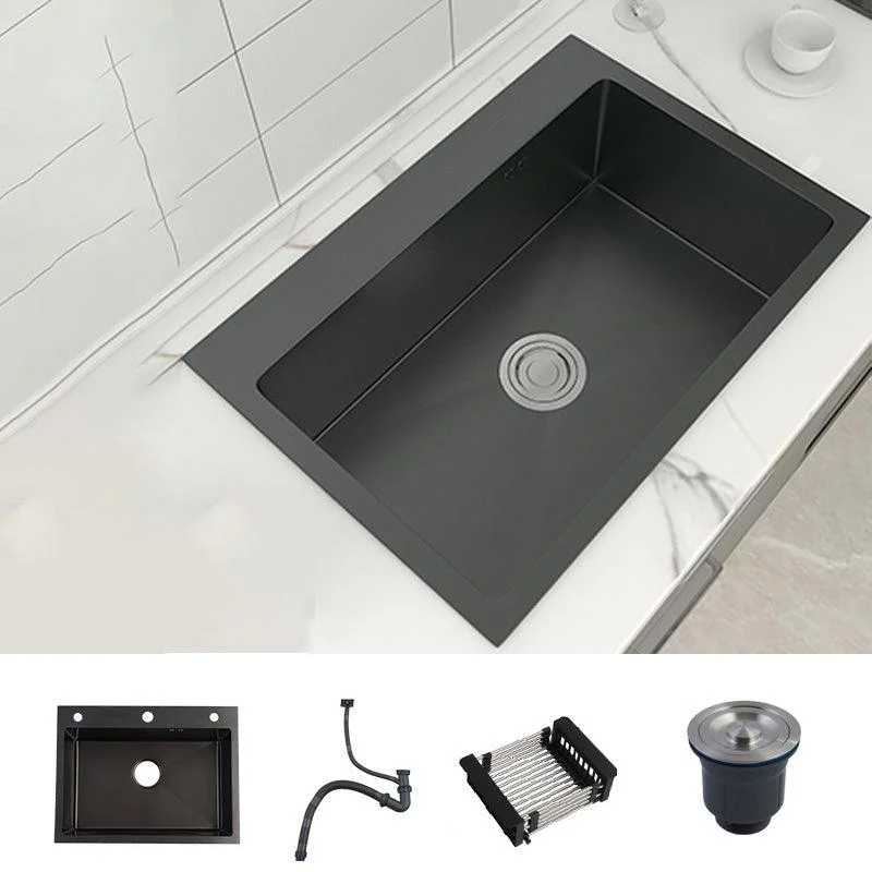 Contemporary Style Kitchen Sink Stainless Steel Fade Resistant Drop-In Kitchen Sink -Bathlova