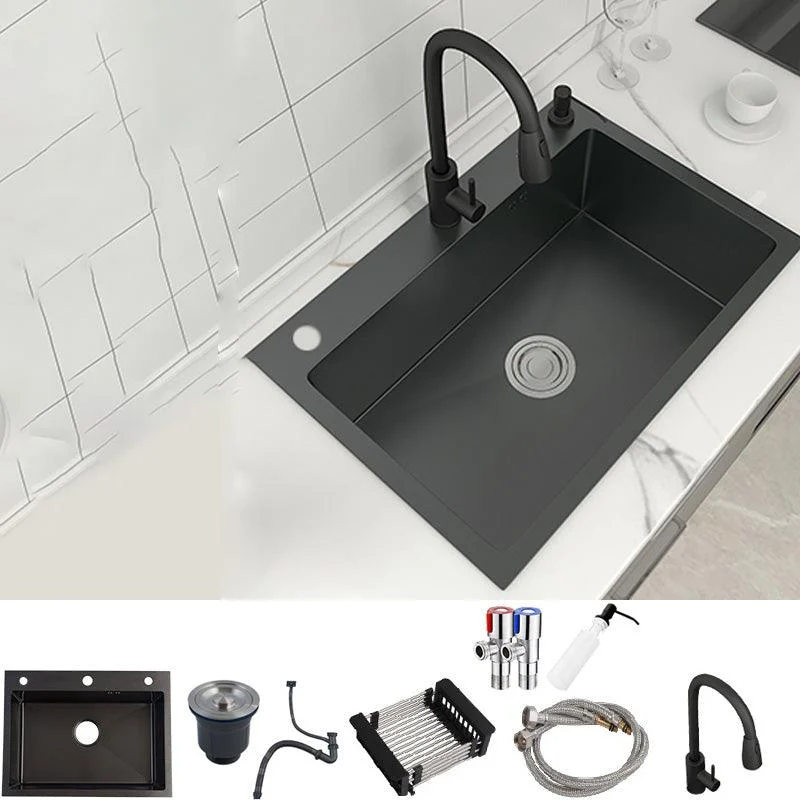 Contemporary Style Kitchen Sink Stainless Steel Fade Resistant Drop-In Kitchen Sink -Bathlova