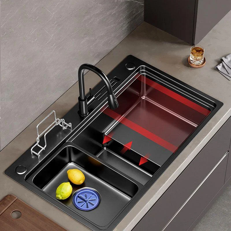 Contemporary Style Kitchen Sink Stainless Steel Kitchen Double Sink -Bathlova