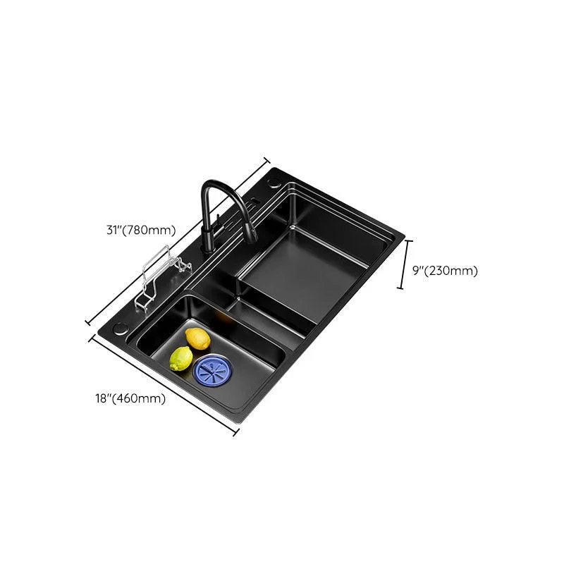 Contemporary Style Kitchen Sink Stainless Steel Kitchen Double Sink -Bathlova