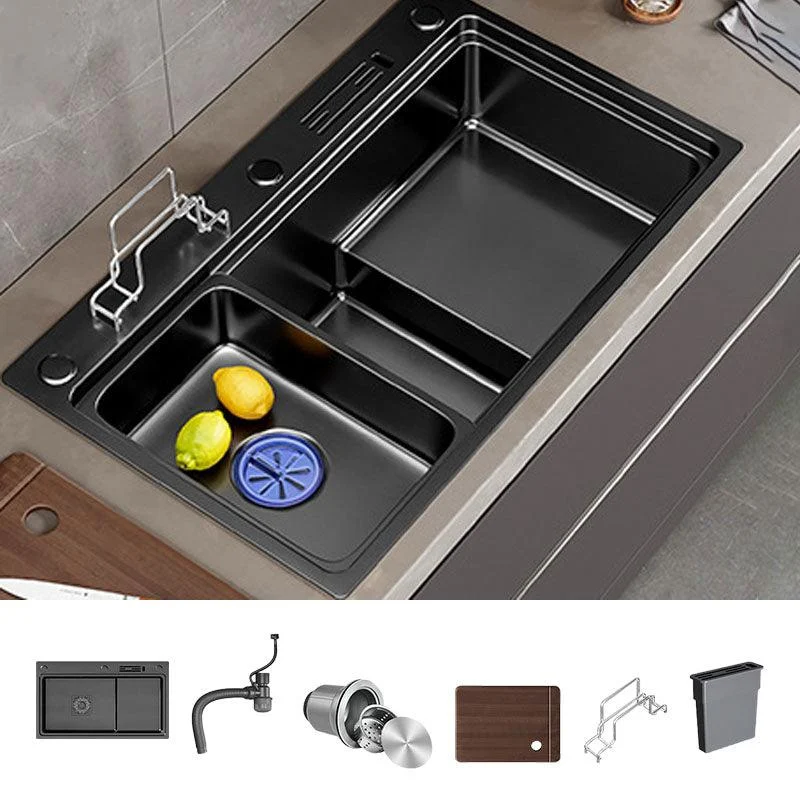 Contemporary Style Kitchen Sink Stainless Steel Kitchen Double Sink -Bathlova