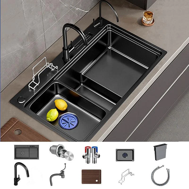 Contemporary Style Kitchen Sink Stainless Steel Kitchen Double Sink -Bathlova