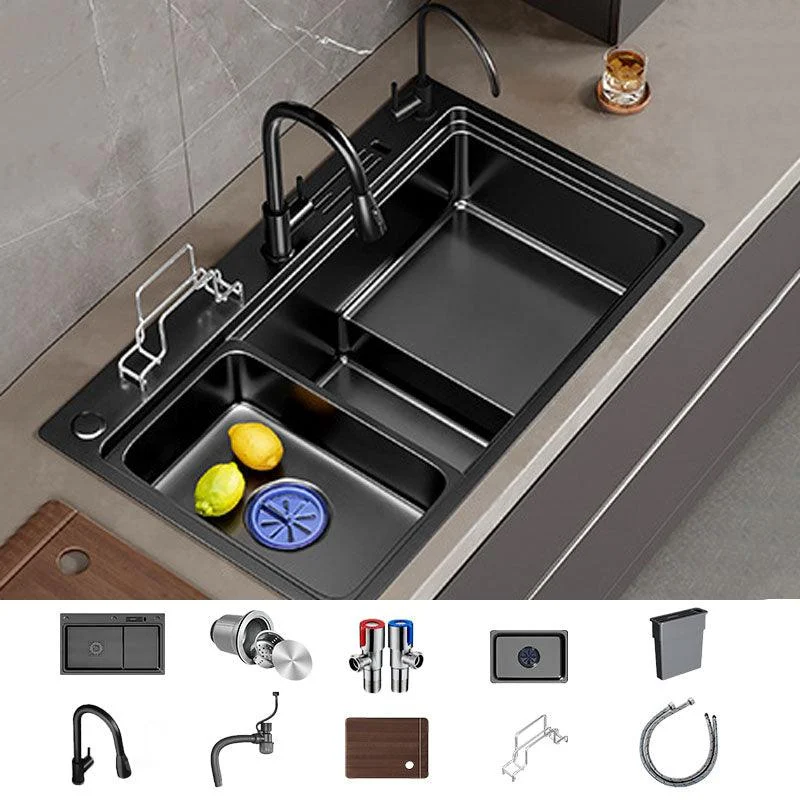 Contemporary Style Kitchen Sink Stainless Steel Kitchen Double Sink -Bathlova