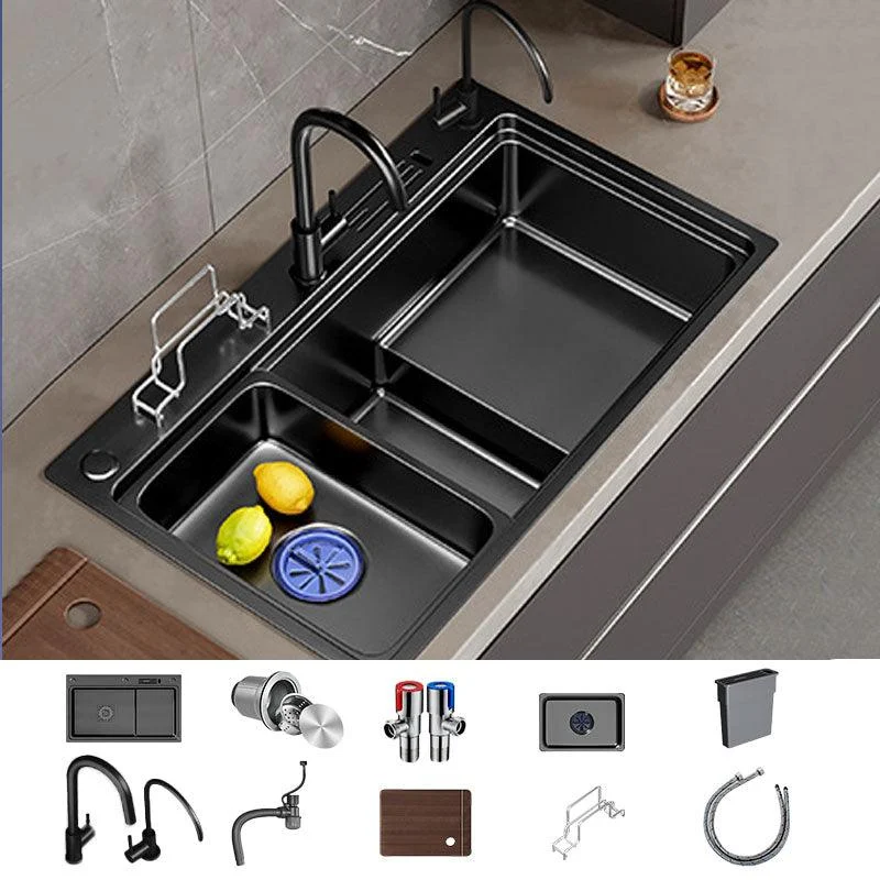 Contemporary Style Kitchen Sink Stainless Steel Kitchen Double Sink -Bathlova