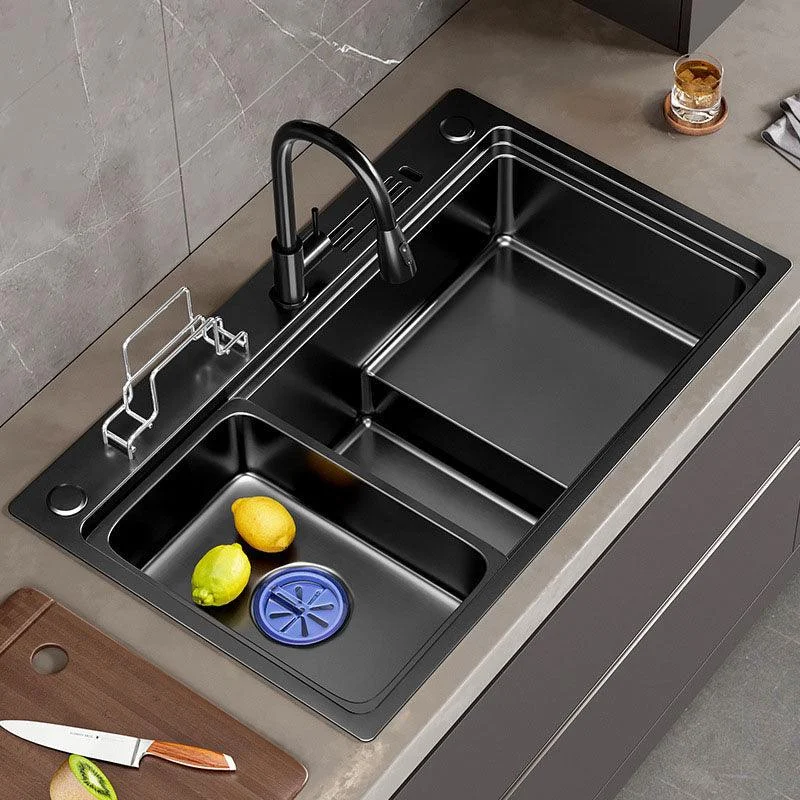 Contemporary Style Kitchen Sink Stainless Steel Kitchen Double Sink -Bathlova