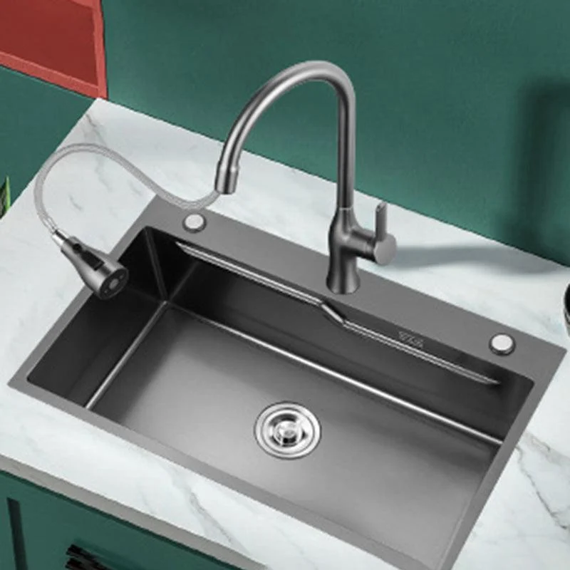 Contemporary Style Kitchen Sink Stainless Steel Kitchen Sink with 3 Holes -Bathlova