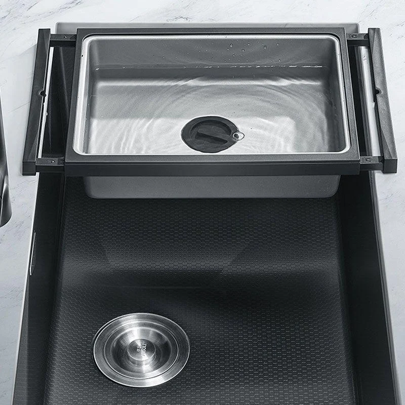 Contemporary Style Kitchen Sink Stainless Steel Kitchen Sink with Basket Strainer -Bathlova