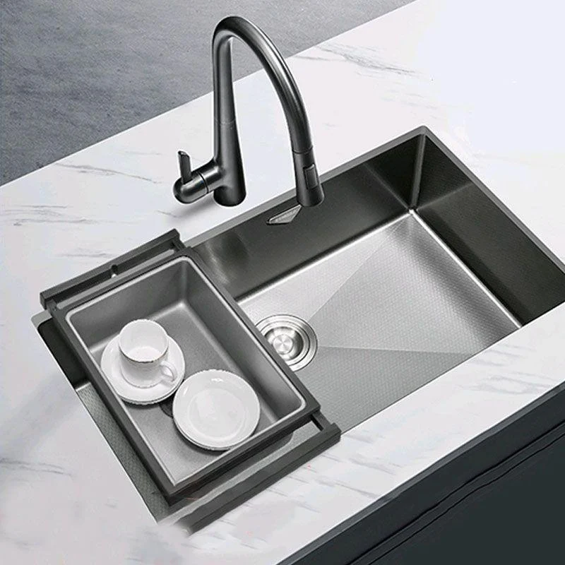 Contemporary Style Kitchen Sink Stainless Steel Kitchen Sink with Basket Strainer -Bathlova