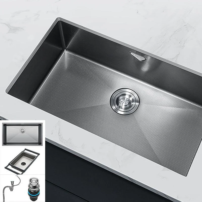 Contemporary Style Kitchen Sink Stainless Steel Kitchen Sink with Basket Strainer -Bathlova