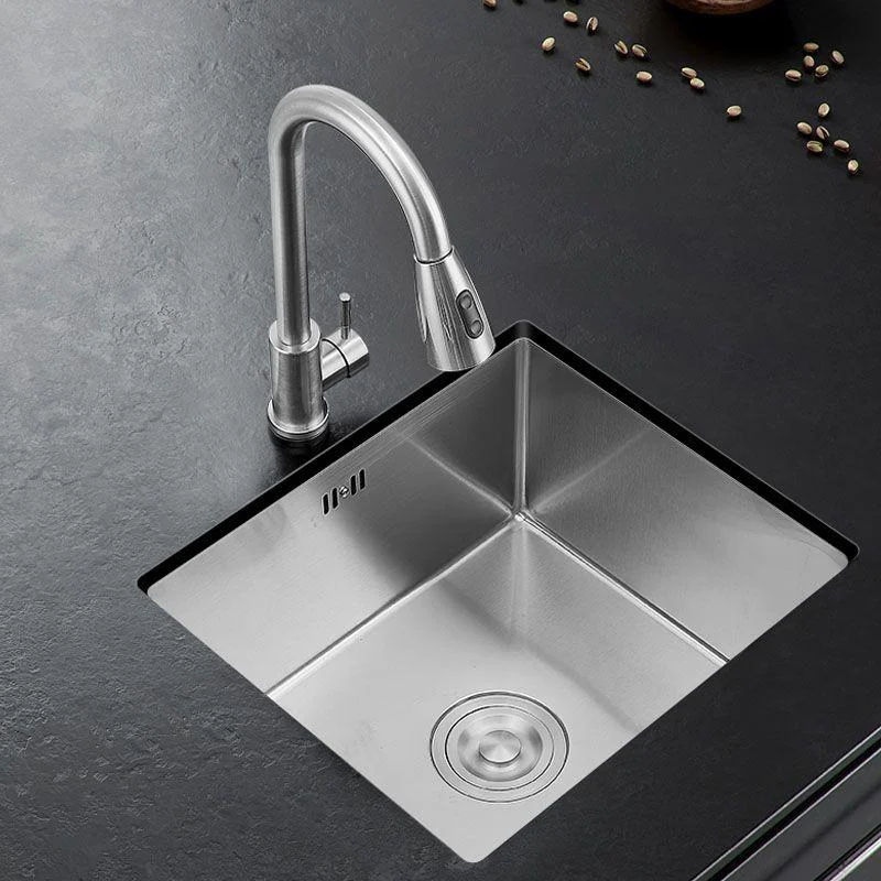 Contemporary Style Kitchen Sink Stainless Steel Kitchen Sink with Drain Assembly -Bathlova