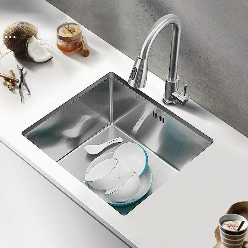 Contemporary Style Kitchen Sink Stainless Steel Kitchen Sink with Drain Assembly -Bathlova