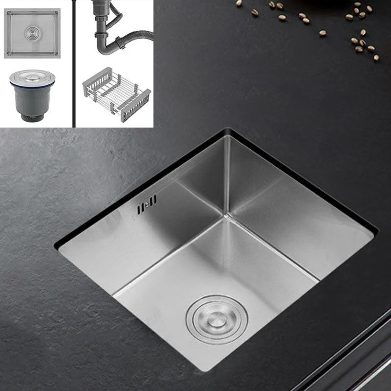 Contemporary Style Kitchen Sink Stainless Steel Kitchen Sink with Drain Assembly -Bathlova