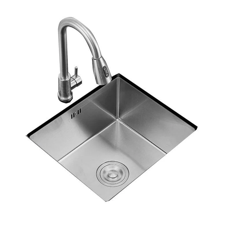 Contemporary Style Kitchen Sink Stainless Steel Kitchen Sink with Drain Assembly -Bathlova