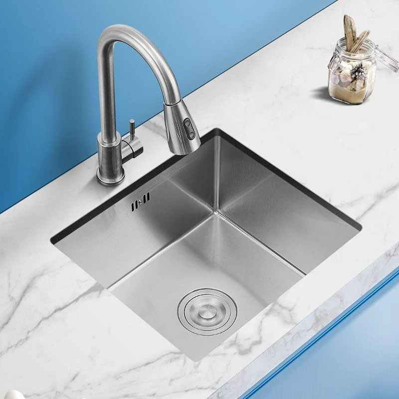 Contemporary Style Kitchen Sink Stainless Steel Kitchen Sink with Drain Assembly -Bathlova