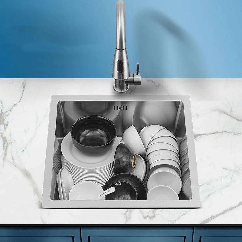 Contemporary Style Kitchen Sink Stainless Steel Kitchen Sink with Drain Assembly -Bathlova