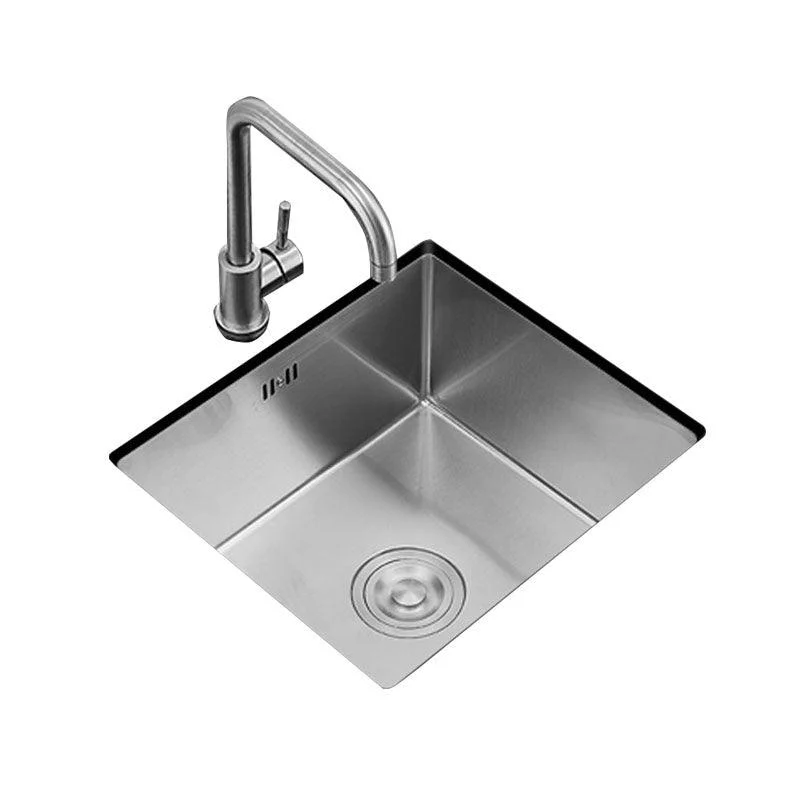 Contemporary Style Kitchen Sink Stainless Steel Kitchen Sink with Drain Assembly -Bathlova