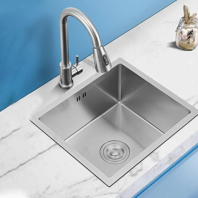 Contemporary Style Kitchen Sink Stainless Steel Kitchen Sink with Drain Assembly -Bathlova