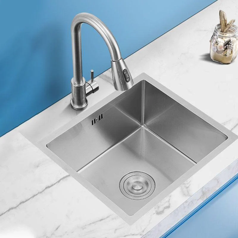 Contemporary Style Kitchen Sink Stainless Steel Kitchen Sink with Drain Assembly -Bathlova