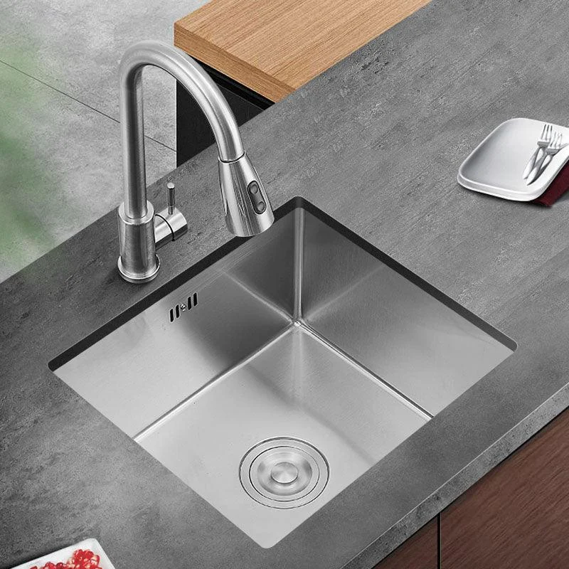 Contemporary Style Kitchen Sink Stainless Steel Kitchen Sink with Drain Assembly -Bathlova