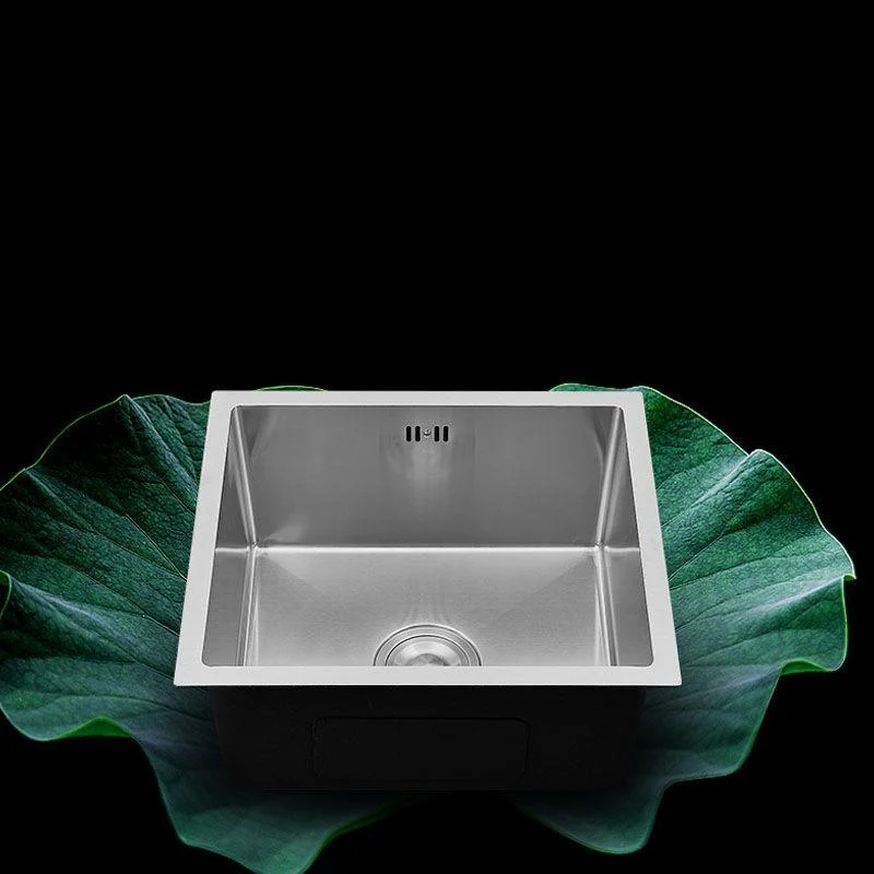 Contemporary Style Kitchen Sink Stainless Steel Kitchen Sink with Drain Assembly -Bathlova