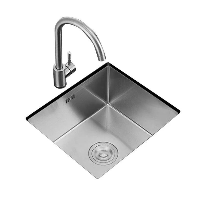 Contemporary Style Kitchen Sink Stainless Steel Kitchen Sink with Drain Assembly -Bathlova