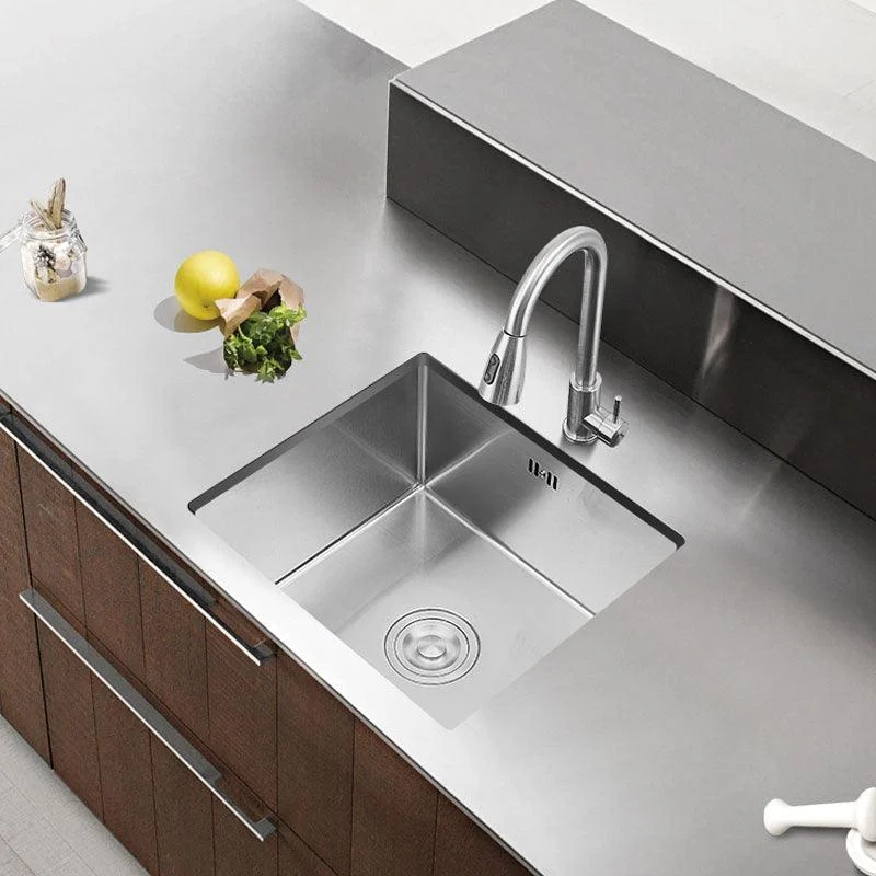 Contemporary Style Kitchen Sink Stainless Steel Kitchen Sink with Drain Assembly -Bathlova