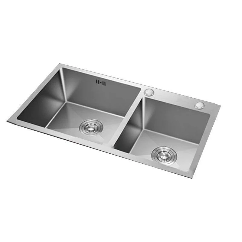 Contemporary Style Kitchen Sink Stainless Steel Kitchen Sink with Drain Strainer Kit -Bathlova