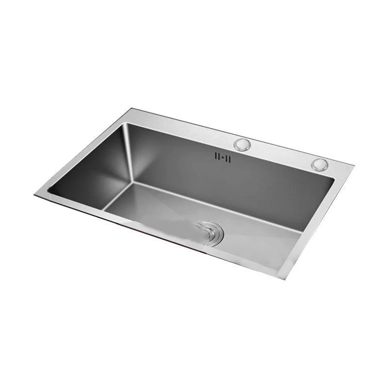 Contemporary Style Kitchen Sink Stainless Steel Kitchen Sink with Drain Strainer Kit -Bathlova