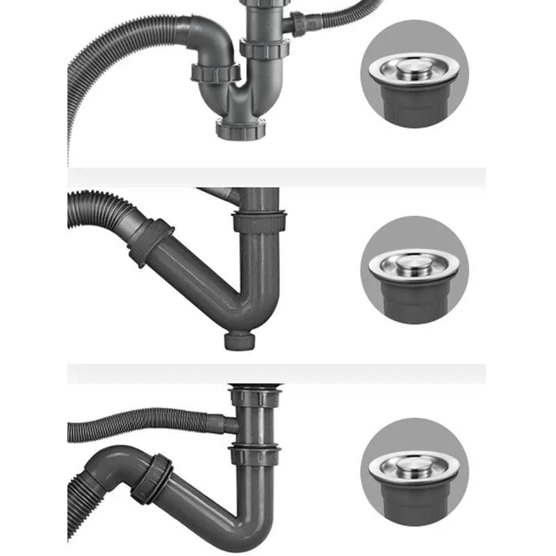 Contemporary Style Kitchen Sink Stainless Steel Kitchen Sink with Drain Strainer Kit -Bathlova