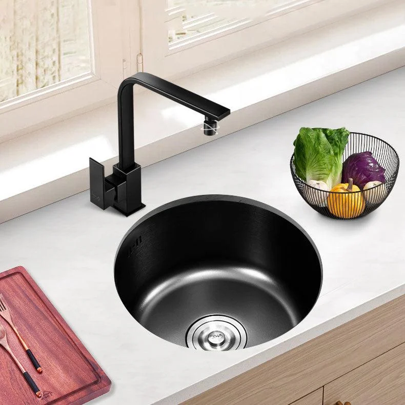 Contemporary Style Kitchen Sink Stainless Steel Kitchen Sink with Single Bowl -Bathlova