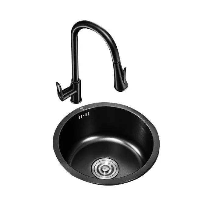 Contemporary Style Kitchen Sink Stainless Steel Kitchen Sink with Single Bowl -Bathlova